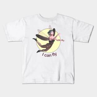 I can fly fairy faerie elf dragonfly wings flying Kids T-Shirt